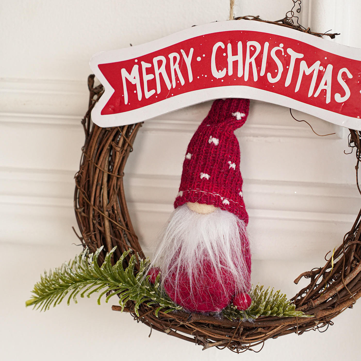 Colgante de guirnaldas de Navidad Santa muñeca sin cara puerta colgante de pared decoración ventana decoración accesorios de diseño de árbol de Navidad