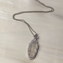 高仿冰种玉髓叶子项链女大树叶吊坠招财中式锁骨链毛衣链轻奢小众