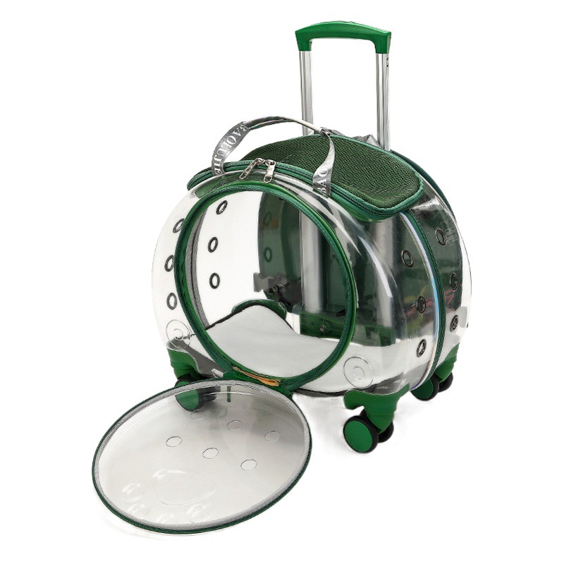 Trolley para mascotas portátil multiusos mochila para mascotas de gran capacidad caja de aire para mascotas bolsa de gato transparente al por mayor