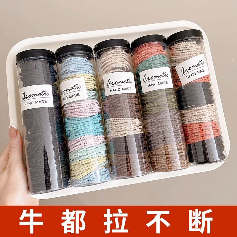 Banda de pelo de alto grado simple banda de goma duradera de alta elasticidad elegante cabeza de cola de caballo cuerda cubierta de cuero tocado