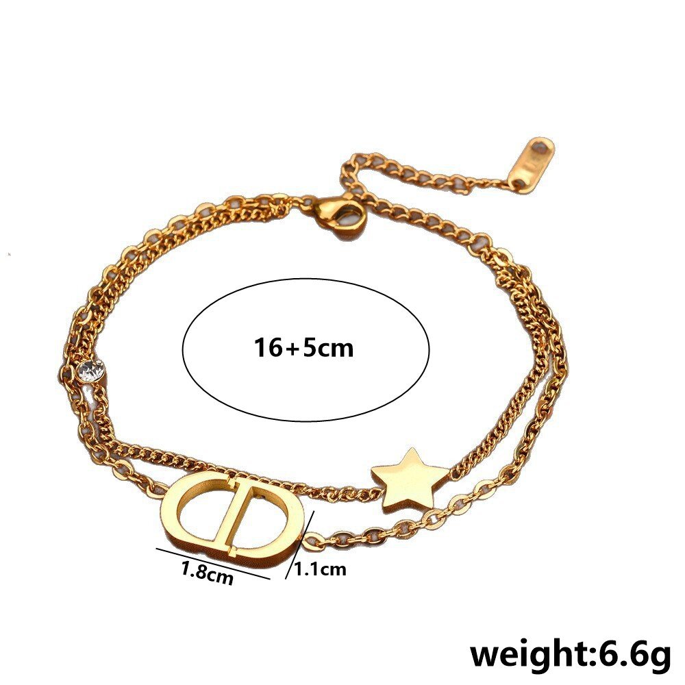 Joyas transfronterizas europeas y americanas Pulsera de acero de titanio de todo fósforo Versión coreana del temperamento bohemio Pulsera de acero de titanio que no se desvanece Joyería femenina