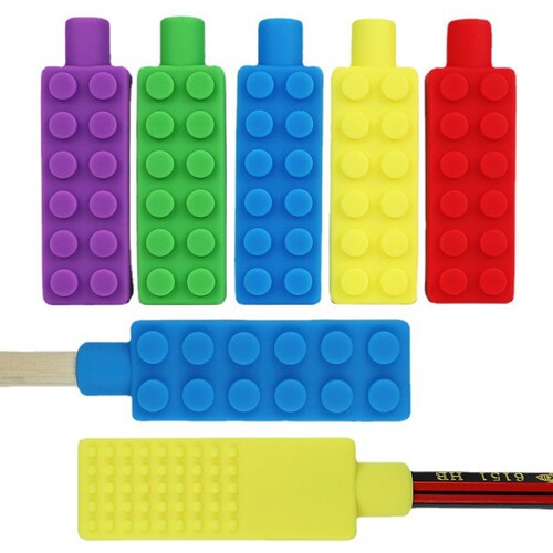 Building block teeth gum factory wholesale customized mother and baby supplies cross-border children's sensory teething sticks baby silicone teeth gum