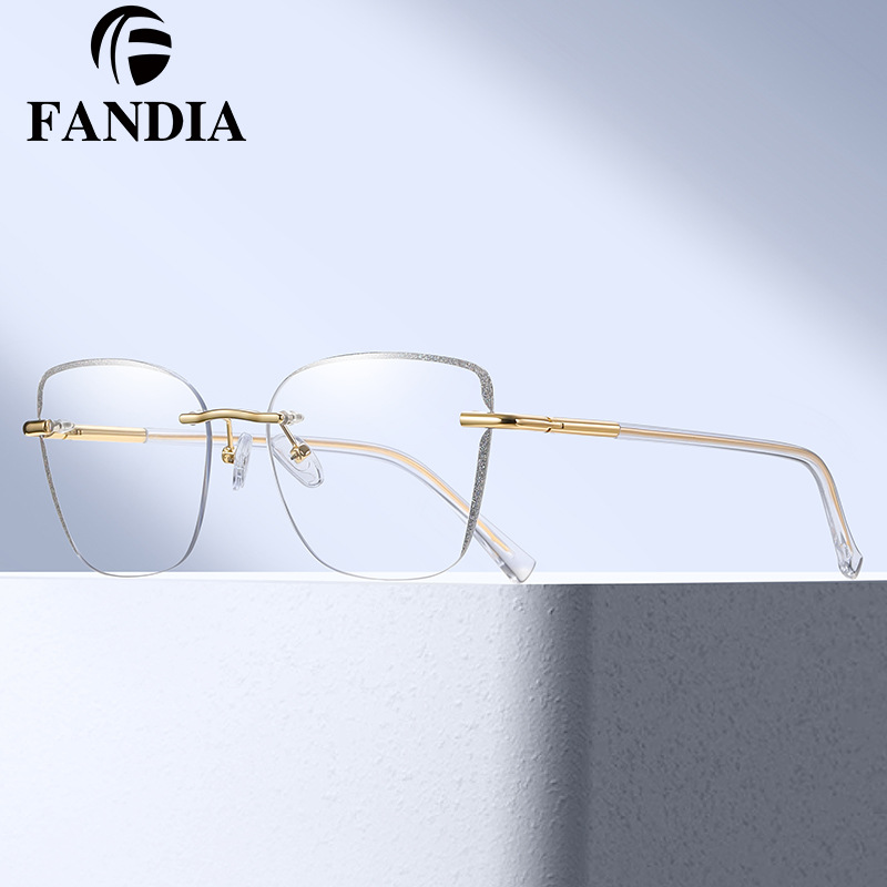 91742 nuevo modelo explosivo para atacar el diseño sin marco con borde brillante simple y versátil de la fábrica de enfoque de moda mujer spot