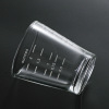 Coffee glossy small measuring cup scaled