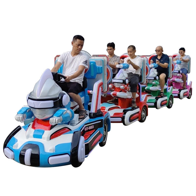 Nuevo tren de turismo sin rieles con pantalla de juego centro comercial interior escénico equipo de juegos para niños