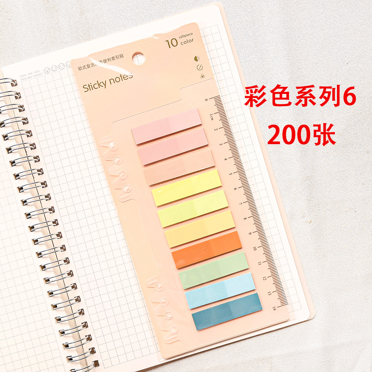 Fabricantes al por mayor PET 10 colores 200 etiquetas de índice transparentes para estudiantes de lectura etiqueta de oficina pegatinas impermeables