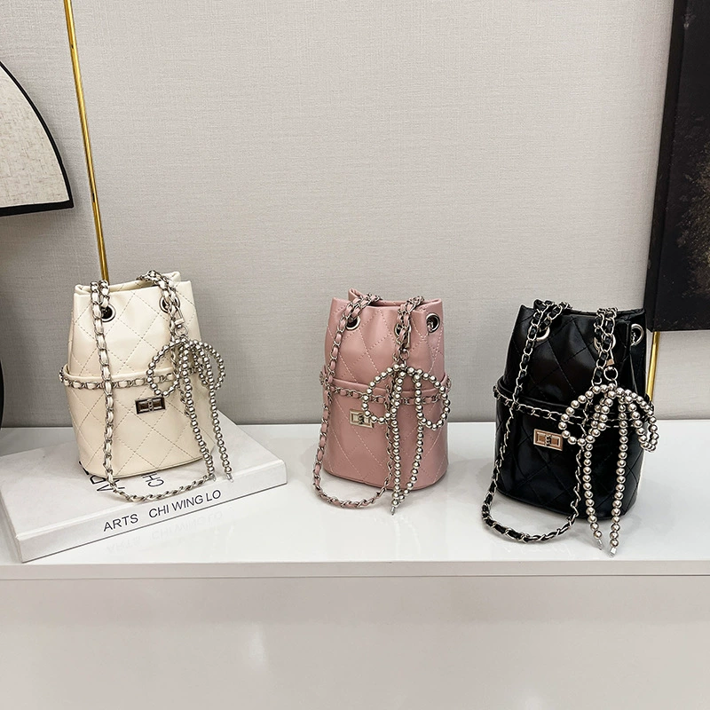 Плечевая сумка в стиле Chanel, японско-корейский дизайн, бренд Другие, цвета белый Chanel, пудровый, черный