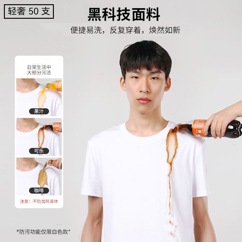 Xiaobai t Men's Round Neck Cultural Shirt Advertising Shirt Work Clothes Printed Logo Three-Proof Short-Sleeved t Manufacturer Wholesale Breathable