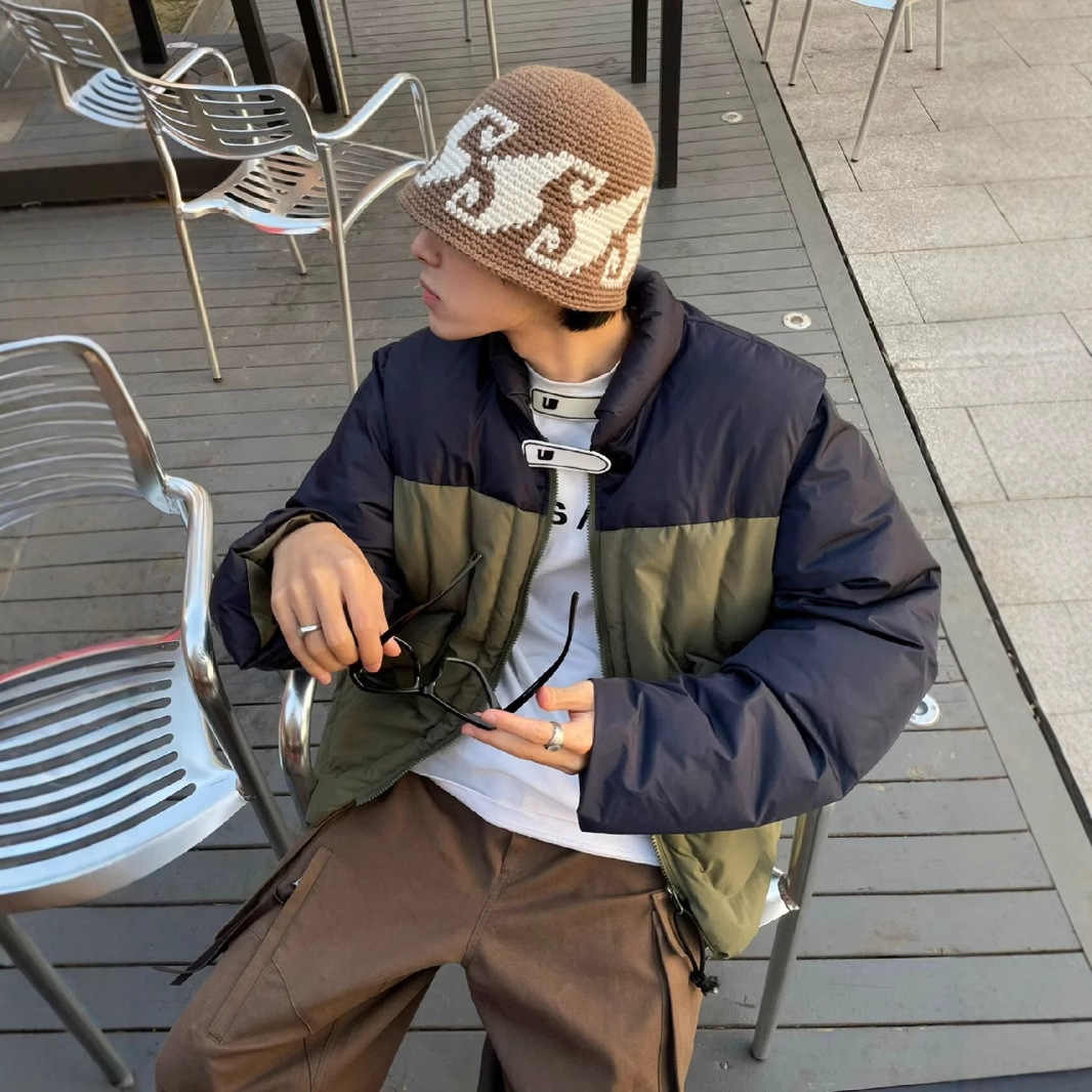 Japanese retro demi-season warm down jacket