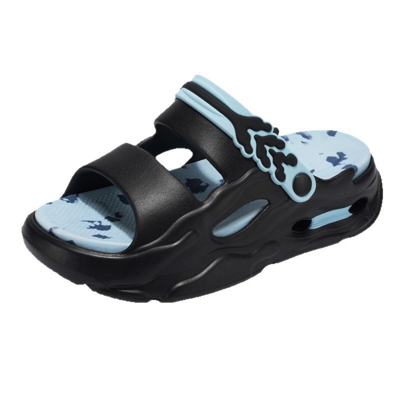 Zapatillas de dos colores para hombre, sandalias y zapatillas de plataforma antideslizantes para uso exterior en verano, deportes de playa, sandalias de doble uso para ocio al aire libre, hombres
