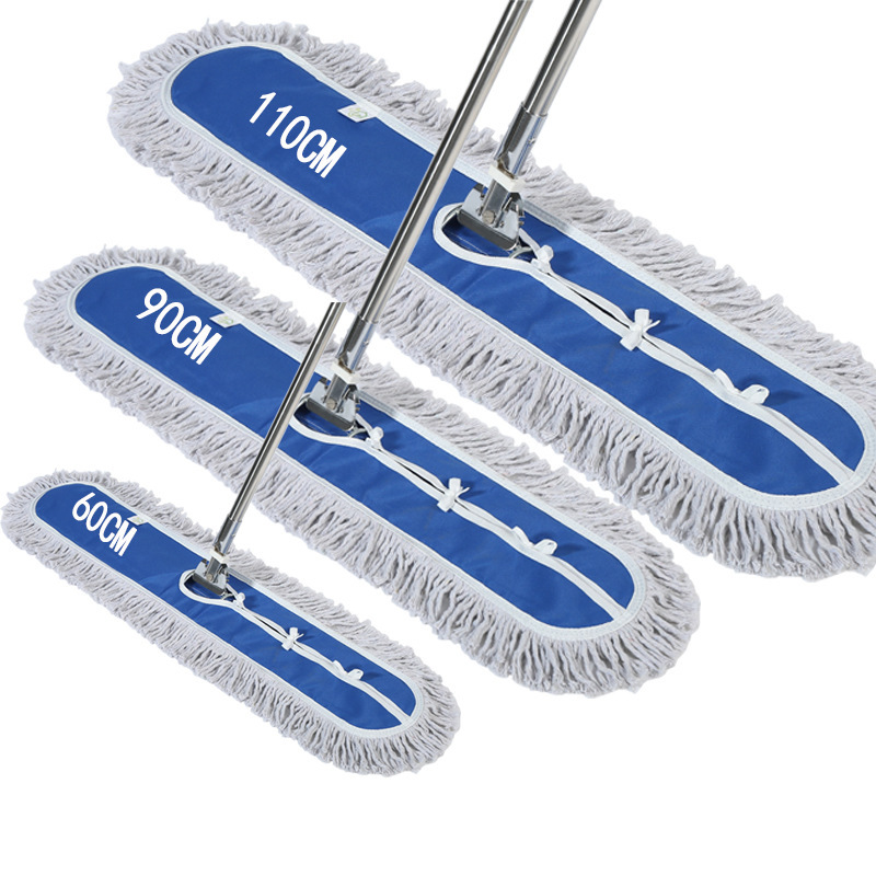 Hotel Factory Hospital Property School Thick Cotton Yarn Mop Tile Wood Floor Flat Mop Mop Large Dust Push