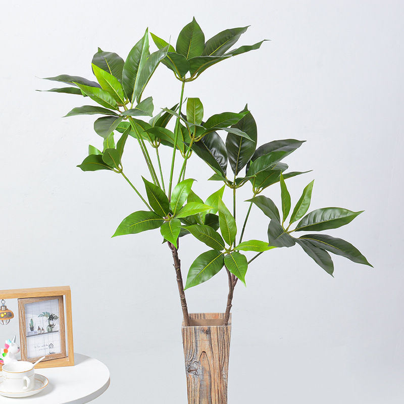 Simulated Japanese large-leaf umbrella cuttings new Chinese style indoor home decoration ornaments floral project window display imitation