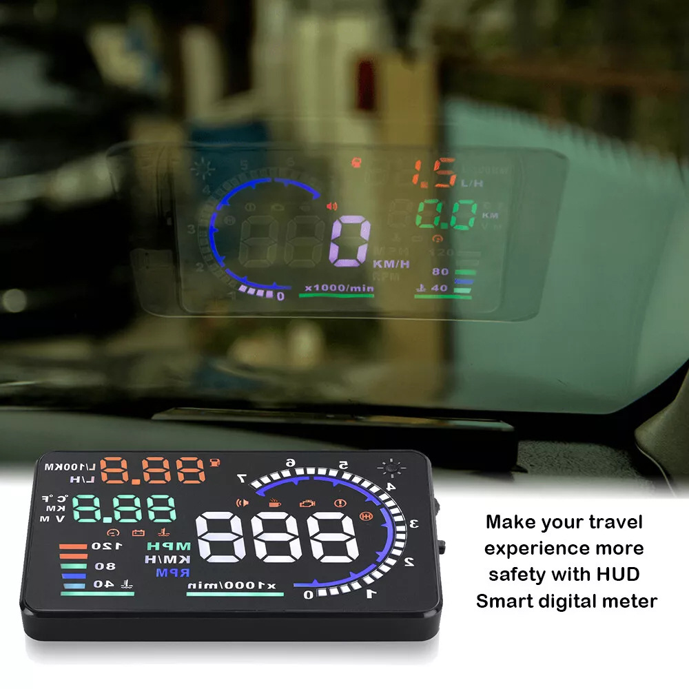 Hud Head-Up Display Obd Universal High-Definition Car Speed Projector Portable Car Display Screen A8