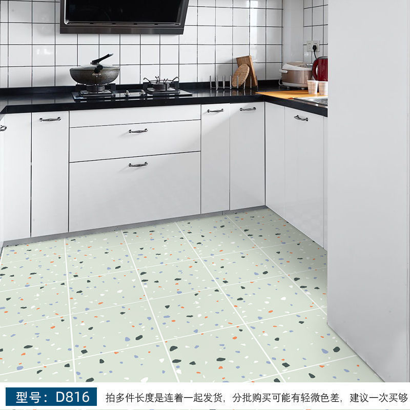 Pegatinas autoadhesivas para suelos de baño, azulejos de inodoro, pegatinas para suelos de cocina, engrosadas, venta al por mayor de fábrica. image 9