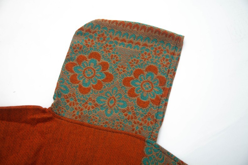 Cape à pompon unisexe Cape à capuche en jacquard de style ethnique automne-hiver_voghion.com