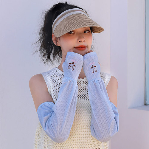 Summer loose sun protection driving ice silk sleeves women's thin cycling sun protection sleeves arm arm gloves factory