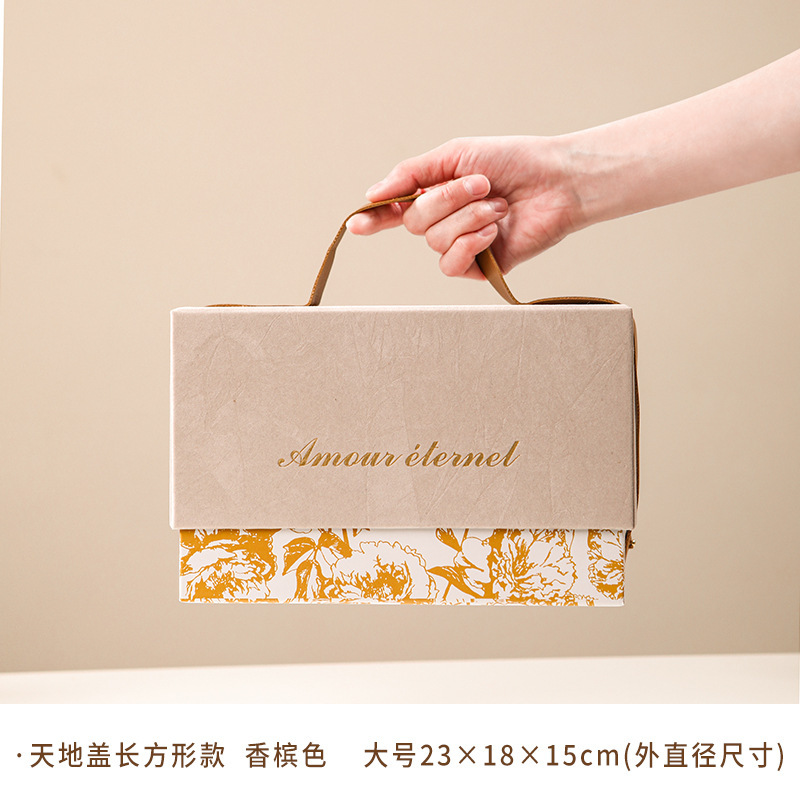 ギフトボックス、ブライズメイドギフトボックス、ウェディングキャンディボックス、誕生日プレゼント、ポータブルギフトボックス、空箱、夏|undefined