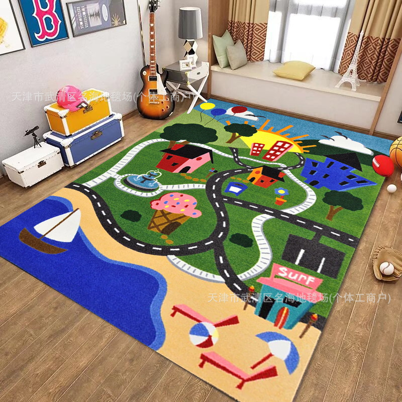 Cross-Border Amazon Best-Selling Kidsren's Carpet Autumn and Winter Cooling Anti-Slip Living Room Bedroom Carpet Temu Kidsren's Climbing Mat