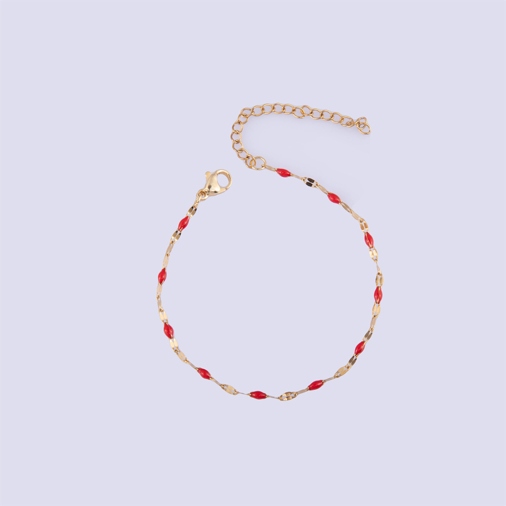 304 Stainless Steel Material Sweet Color Block 304 Stainless Steel Bracelets In Bulk