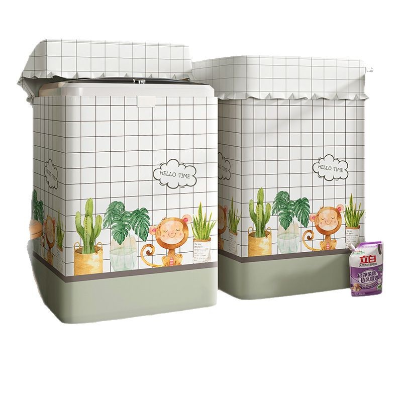 Lavadora de rueda ondulada con cubierta abierta y cubierta solar impermeable automática, adecuada para el pequeño cisne Panasonic de Haiermei.