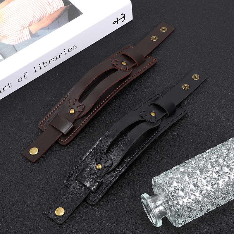 Accessories Retro Punk Style Leather Bracelet Simple Multi-layer Motorcycle Juvenile Men's Jewelry European and American Bracelet Leather Strap