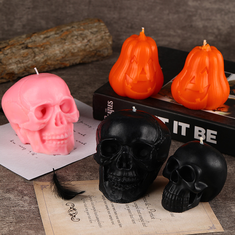 Cross-border Special Supply Factory Direct Sales Halloween Scented Candles Pumpkin Skull Shape Candle Shooting Props Can Be Sent On Behalf Of