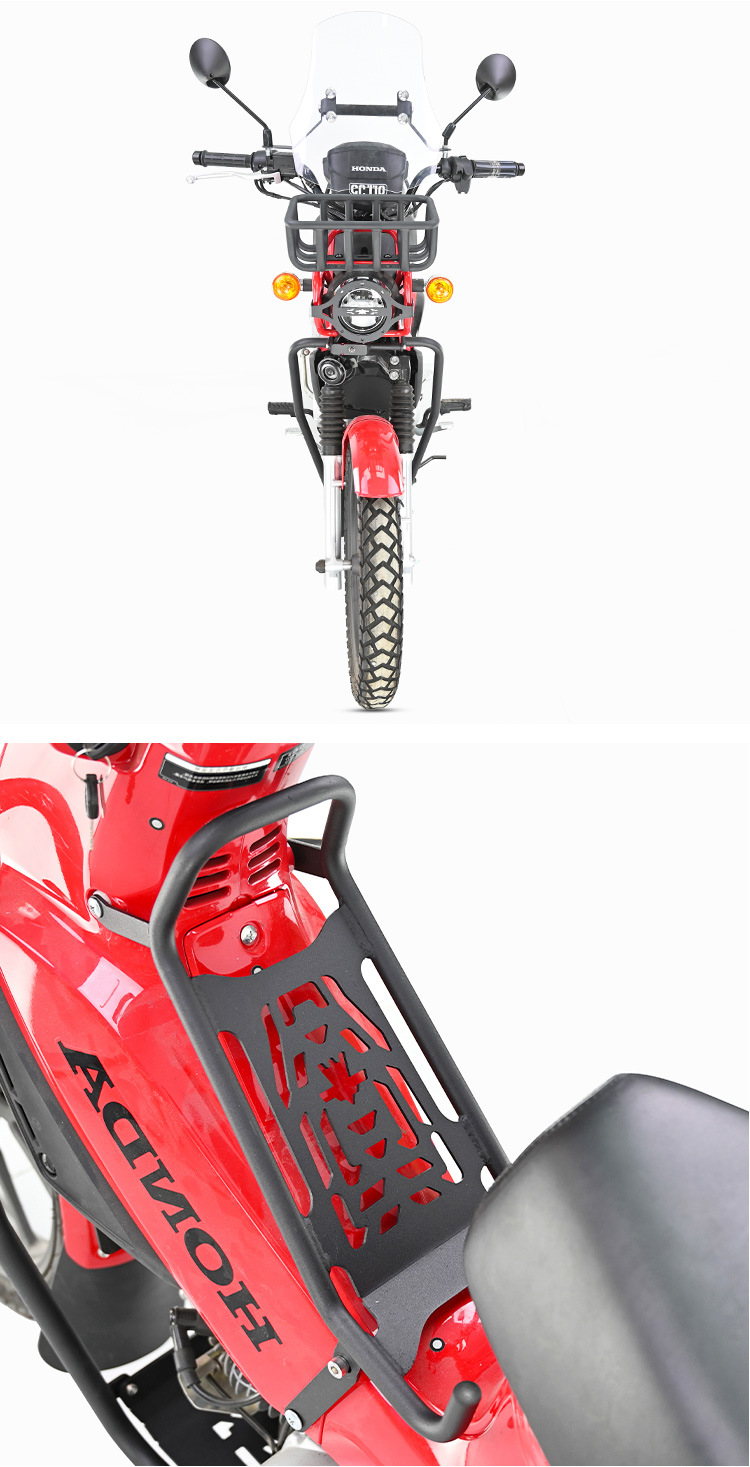 Muscle car Wolf suitable for Honda baby beast CC110 bumper vegetable basket middle shelf tail frame lampshade modification parts carbon steel