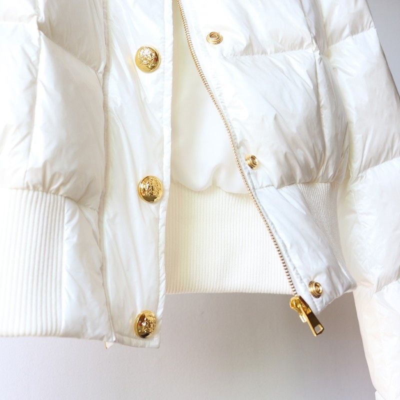 Women's Long Sleeved Winter Jacket Slim Fit Stand Collar Coat_voghion.com