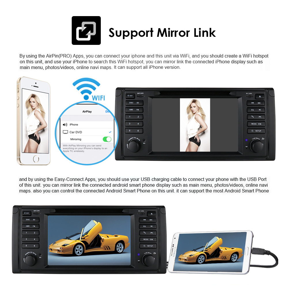 Cross-border 7-inch suitable for BWM BMW E53 Android GPS car navigator DVD reversing image central control integrated machine