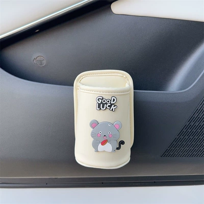 Car cup holder/beverage holder Year of the Horse, Storage Bucket Placed - rat-off-white-tea-cup-storage-bucket