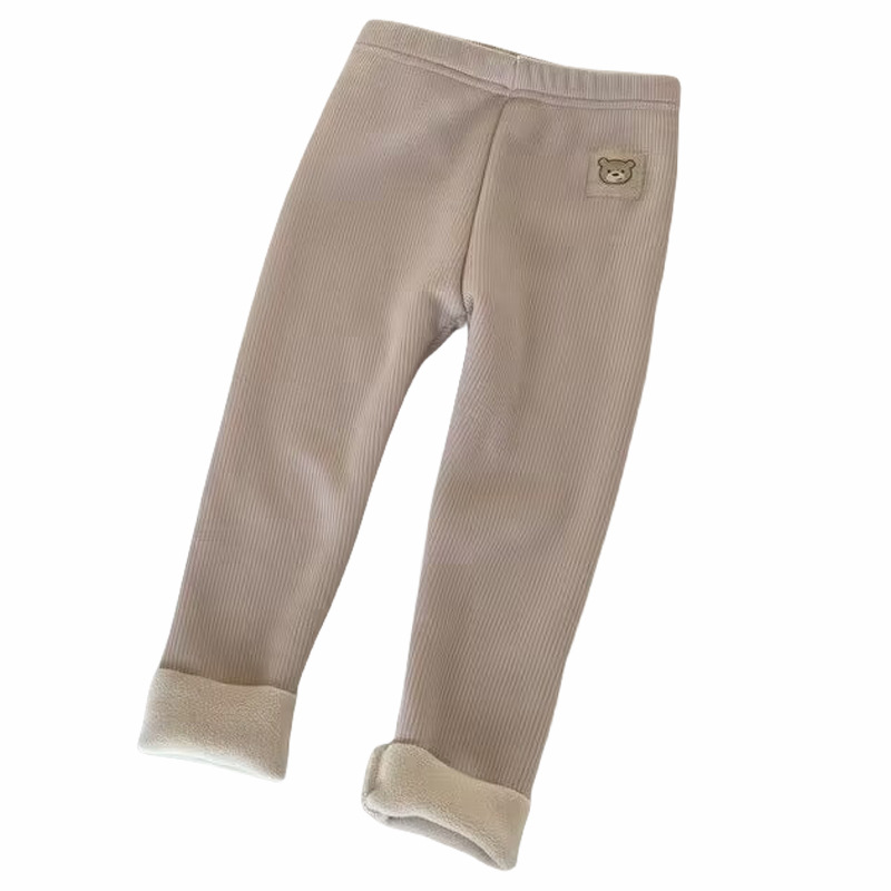 Otoño e Invierno nuevo estilo coreano niñas de una sola pieza de terciopelo todo partido polainas niños y niñas bebé más terciopelo desgaste exterior pantalones ajustados Pantalones
