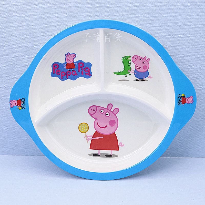 元のメーカーの卸売り膜の中で子供の段の食事の皿の円形の多格の子供の食器の3段の4段の食事の皿を貼ります。