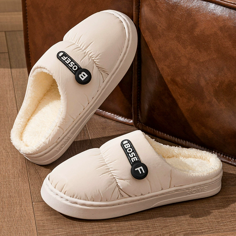 Хлопковые тапочки женские толстые подошвы осенние и зимние теплые ноги Домашние туфли в помещении Нескользящие туфли на улице