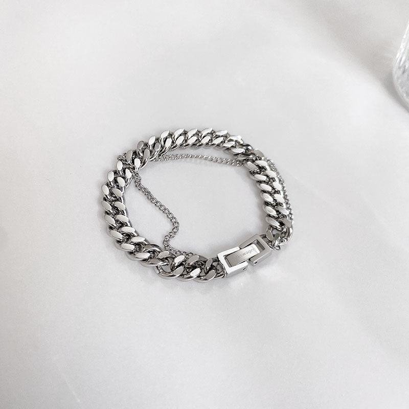 Herren Cuban Link Armband Edelstahl Wasserfest Schmuck_voghion.com