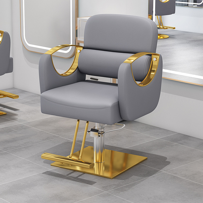 Silla de peluquería red silla de peluquería silla de peluquería con elevación rotativa de acero inoxidable cortador de pelo silla de peluquería