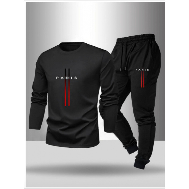 Cross-Border Men's Clothing Men's Suits Summer Wear 2025 New Outdoor Sports Casual Breathable Two-Piece Set Independent Site Hot Sale