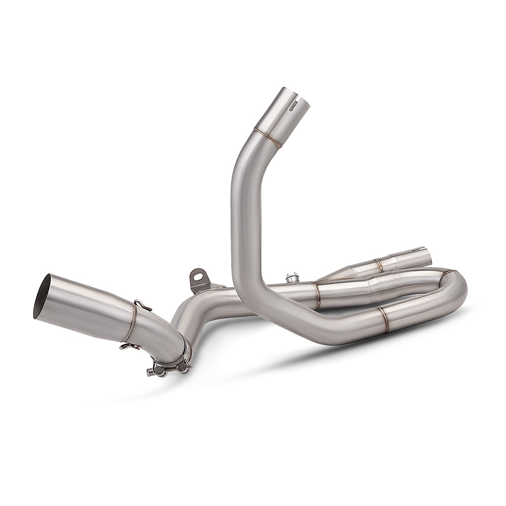 Motorcycle modification for SV650X: Stainless steel split front exhaust pipe suitable for SV650, 2016-2026