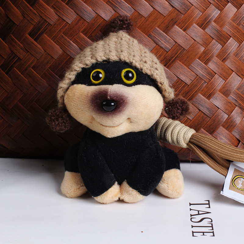 Bolsa de perrito de abeja colgante de coche muñeca de peluche lindo llavero joyería niña pareja regalo