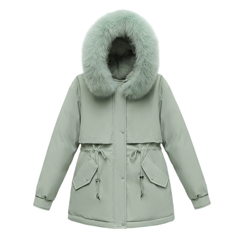 Winter long keep warm down jacket for leisure, mid-length, oversize
