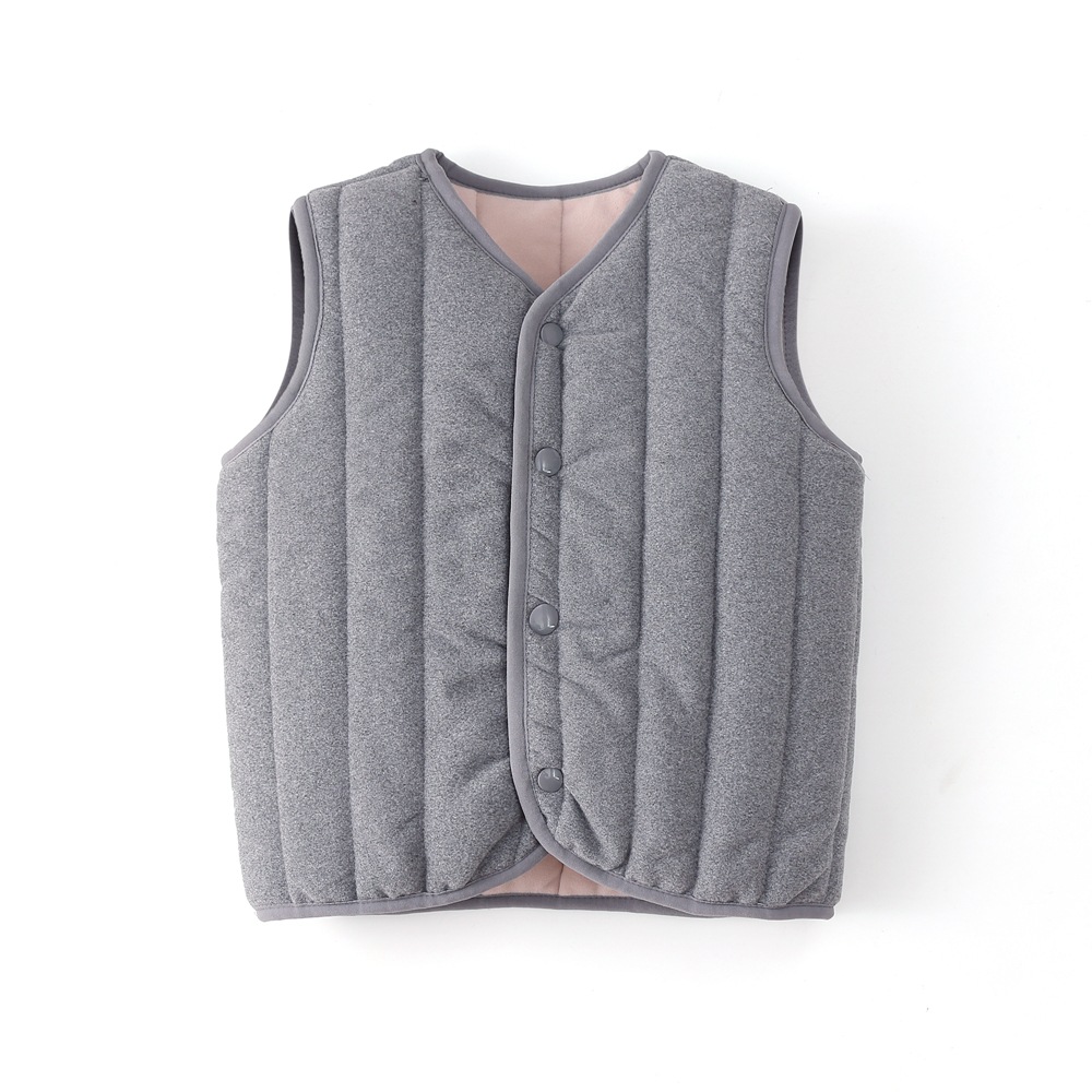 Niños calentados invierno y otoño ropa interior chaleco de algodón para niños y niñas chaleco de hombro para niños de tamaño medio y pequeño chaleco de lana para bebés