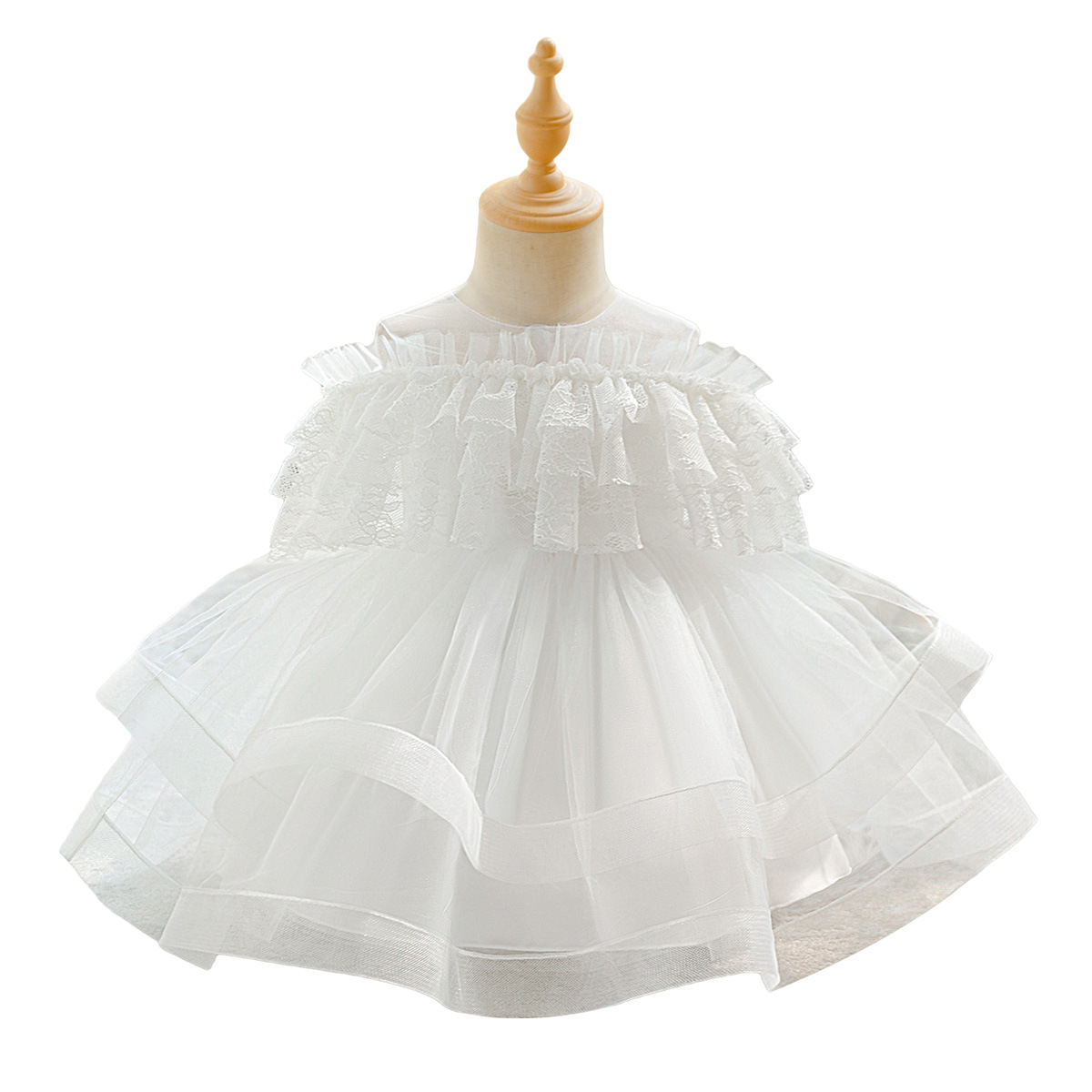 Vestido de verano 2026 de nuevo estilo para niñas, vestido con encaje, falda tutú de malla, vestidos infantiles