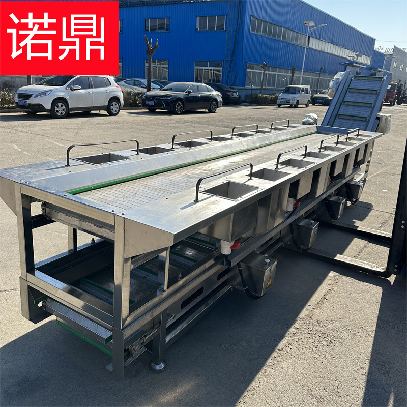 鸡爪挑选输送平台 四工位挑筋设备 自动输送物料输送带 挑选平台