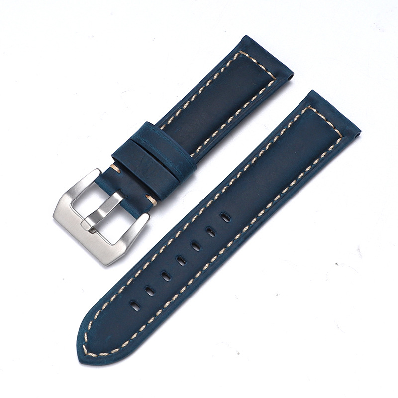 Aplicable iwatch correa de cuero genuino Apple correa de reloj applewatch8 Huawei GT3 Samsung S1 Pena Mar
