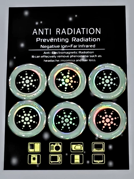 6 pieces of gold light blue hard film