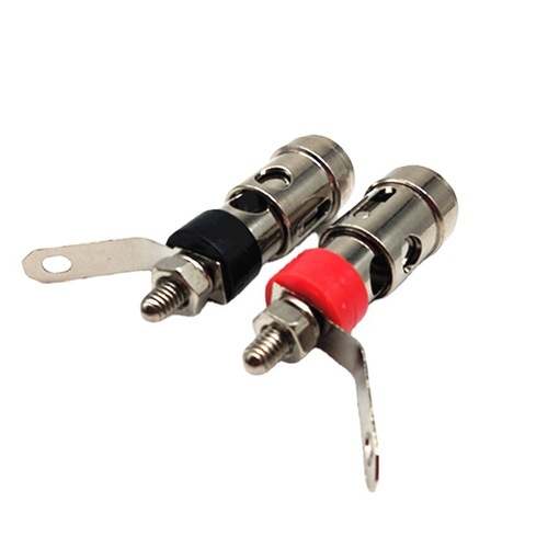 Nickel-plated push-type large spring terminal speaker amplifier spring self-locking socket push-type terminal block