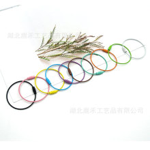 MIU系DIY钥匙扣彩色烤漆钢丝绳配件包挂diy饰品配件多巴胺钢丝圈