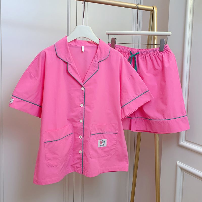 Pajamas Women's Summer Cotton Barbie Powder 2024 New Pink Spring and Autumn Short Sleeve Shorts Trousers Home Clothes suit