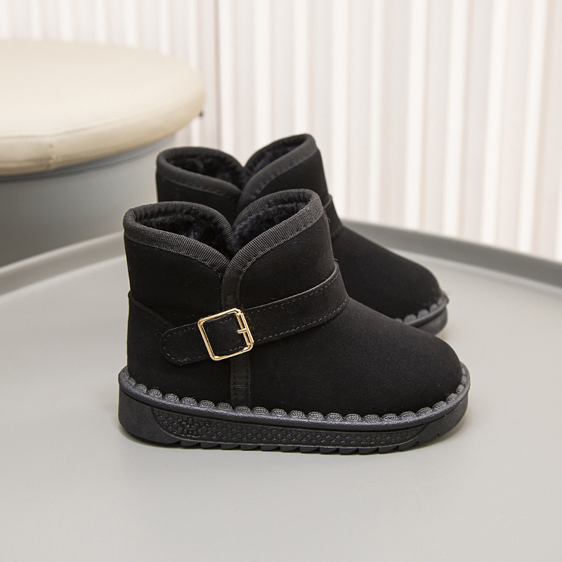 Bottes d'hiver pour filles et garçons 2024 pour enfants, chaussures en coton épais et pelucheux pour bébés_voghion.com