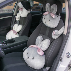 Car Headrest Pillow Cartoon Rabbit Car Head Support Pillow Plush Car Interior Decorative Item Wholesale for Women