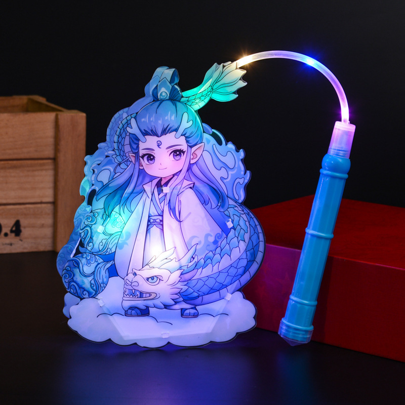 新款发光卡通手提灯笼中秋节儿童玩具礼品 DIY花灯摆地摊货源批发|undefined